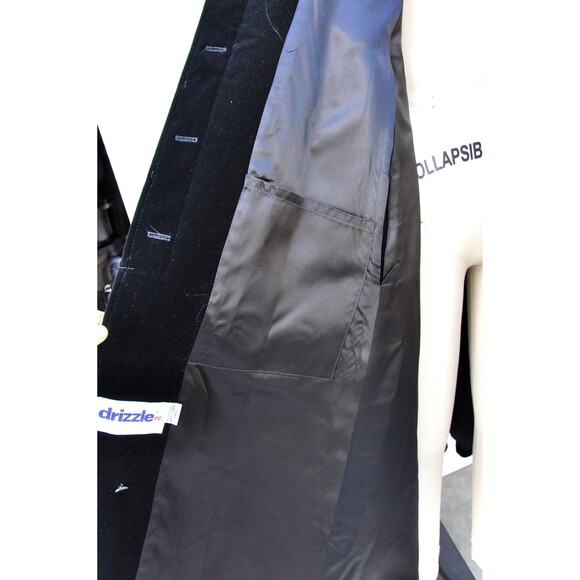 Black Velour Hooded Cape